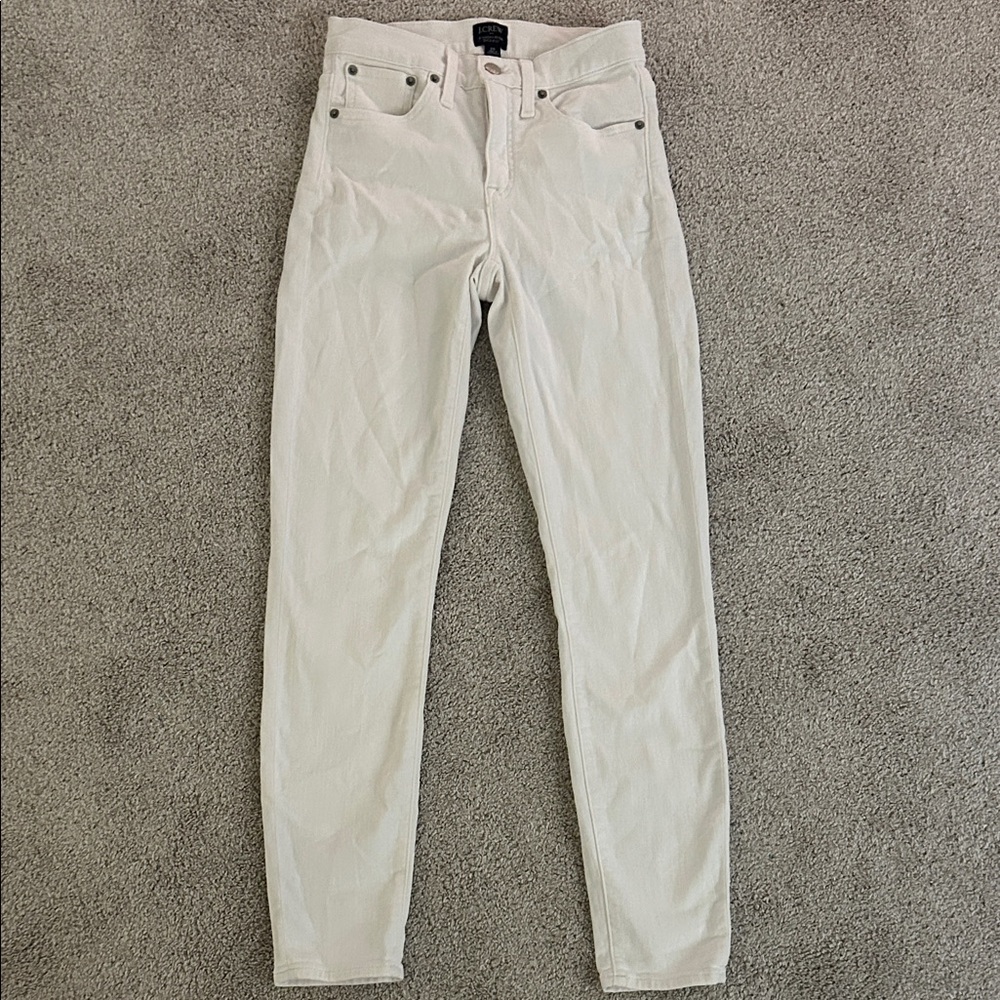 J. Crew white High-Rise Skinny Pants